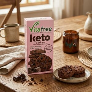 Vitafree Keto Cookies Cocoa with Dark Chocolate, 180g