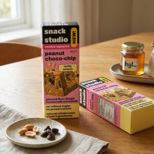 Snack Studio Cookie Squares Peanut Choco-Chip, 40g
