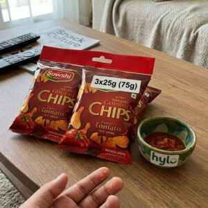 Sowshi Gourmet Potato Chips Tangy Tomato, 3x25g (75g)