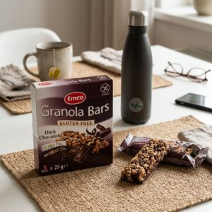 Emco Granola Bars Gluten Free Dark Chocolate, 5x25g