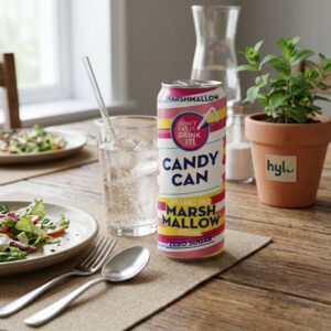 Candy Can Sparkling Marshmallow Drink, Zero Sugar, 330ml
