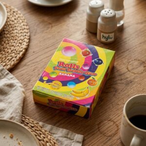 Rolls Fruit Bubble Gum Banana, 240g (24 x 10g Pieces)