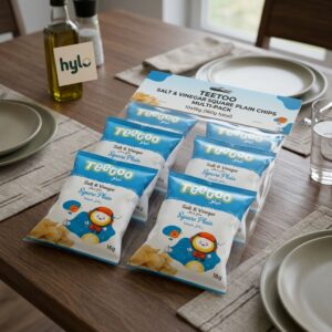 Teetoo Salt & Vinegar Square Plain Chips, 10x16g (160g)