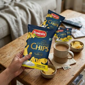 Sowshi Gourmet Potato Chips Crunchy Salted, 3x25g (75g)