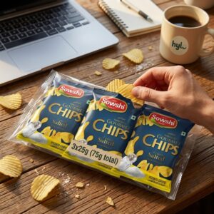 Sowshi Gourmet Potato Chips Crunchy Salted, 3x25g (75g)