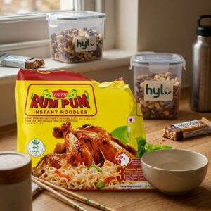 Asian Rum Pum Instant Noodles, Artificial Chicken Flavour, 5-Pack, 375g