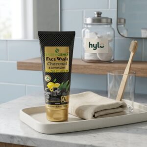 Earthgenix Face Wash Charcoal & Lemon Zest with Pro-Vitamin B5, 100mL