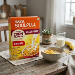 TATA Soulfull Crunchy Corn Flakes + Millet Power Original, 375g