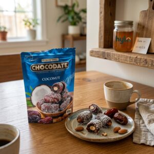 Chocodate Coconut Chocolate Covered Dates with Almonds, 90g
