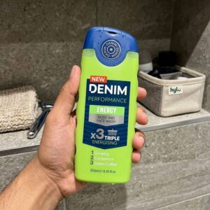 Denim Performance Energy Body & Face Wash, 250ml