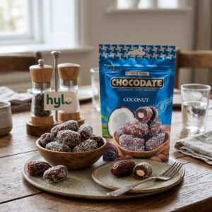 Chocodate Coconut Chocolate Covered Dates with Almonds, 90g