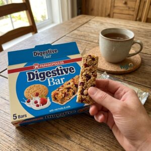 Papadopoulos Digestive Bar, Red Fruits & Milk, 5 Bars (4+1 Free), 140g