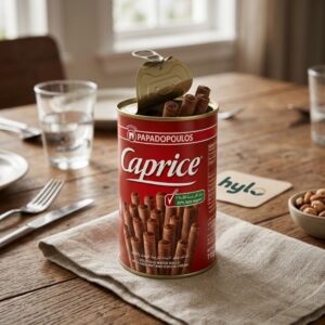Papadopoulos Caprice Wafer Rolls Hazelnut & Cocoa Cream, 115g (30% Less Sugar)