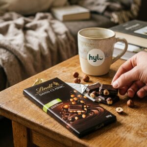 Lindt Swiss Classic Dark Chocolate with Roasted Hazelnuts, 100g