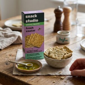 Snack Studio Savoury Squares Fresh Zaatar Crackers, 48g