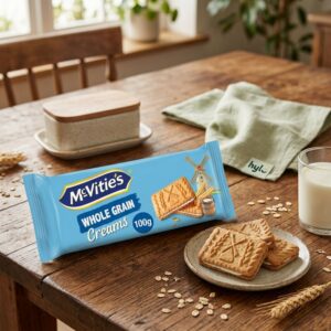 McVitie's Whole Grain Creams Milk Biscuits, 100g