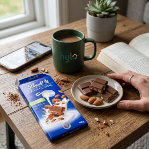 Lindt Swiss Classic Milk Chocolate with Roasted Almonds, 100g