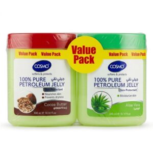 COSMO Petroleum Jelly Value Pack, Cocoa Butter & Aloe Vera, 2x300ml COSMO Petroleum Jelly Value Pack, Cocoa Butter & Aloe Vera, 2x300ml