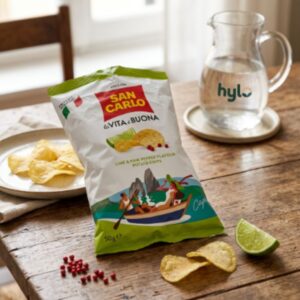 San Carlo Lime & Pink Pepper Flavour Potato Chips, 50g