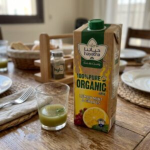Hayatna Organic Lemon Mint & Grape Juice, 1L