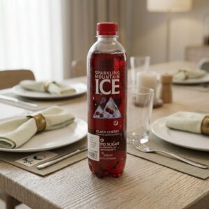Sparkling Mountain Ice Black Cherry Flavored Sparkling Water, 500ml