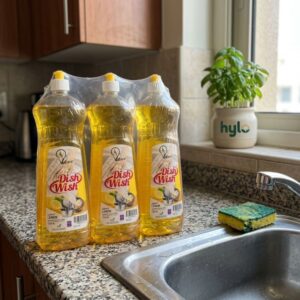 Q Care Dish Wish Lemon Dishwashing Liquid, 3x1000ml