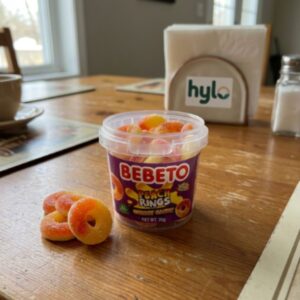 Bebeto Peach Rings Gummy Candy, 70g