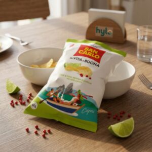 San Carlo Lime & Pink Pepper Flavour Potato Chips, 50g