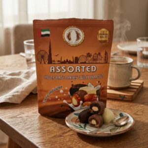 Choco Dates Assorted Chocolate Dates with Almond, 500g