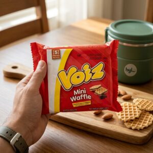 Voiz Mini Waffle Crunch Choco Crispies, 5 Pieces (8g each)