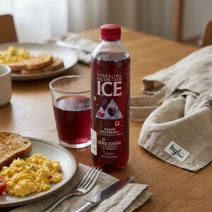 Sparkling Mountain Ice Grape Raspberry Flavored Sparkling Water, 500ml