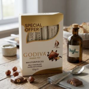 Godiva Masterpieces Milk Chocolate Hazelnut Oyster, 120g