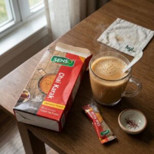 Senso Chai Karak Unsweetened Instant Tea Premix Saffron, 8 Sticks, 112g