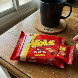 Voiz Mini Waffle Crunch Choco Crispies, 5 Pieces (8g each)