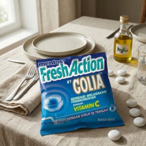 Mentos Fresh Action Mint Candy with Syrup Center, 100.8g Bag