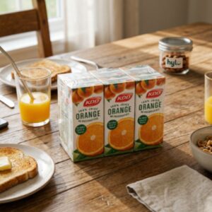 KDD Orange Juice 100% No Preservatives, 6x180ml