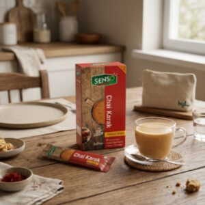 Senso Chai Karak Unsweetened Instant Tea Premix Saffron, 8 Sticks, 112g