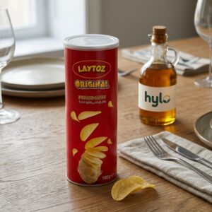 Laytoz Original Potato Chips, 100g Canister