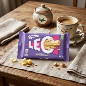 Milka LEO White Chocolate Wafer Bar, 33.3g