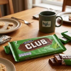 McVitie's Club Mint Chocolate Biscuit Bars, 7 Pack, 154g
