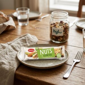Emco Nuts & Pistachio Bar Coated in Dark Chocolate, 35g