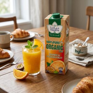 Hayatna Organic Orange & Passion Fruit Juice, 1L Carton