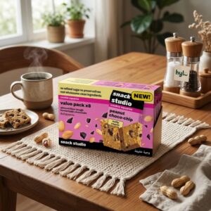 Snack Studio Cookie Squares Peanut Choco-Chip Nutty Charm, 8x20g