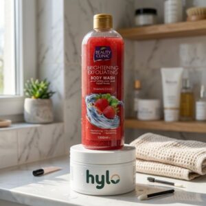Beauty Clinic Brightening Exfoliating Body Wash with Strawberry Extract, 1000ml