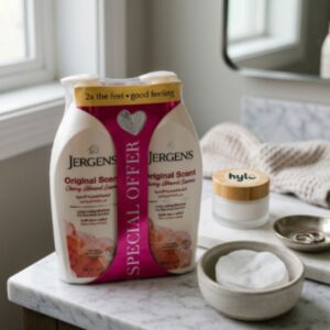 Jergens Original Scent with Cherry Almond Essence, 2 x 400ml