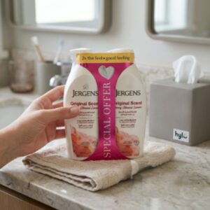 Jergens Original Scent with Cherry Almond Essence, 2 x 400ml