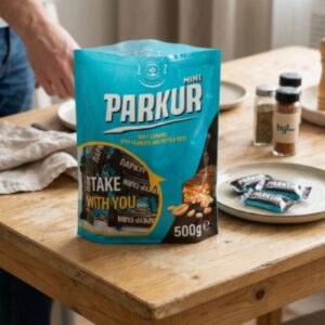 Parkur Mini Soft Caramel with Peanuts & Puffed Rice, 500g