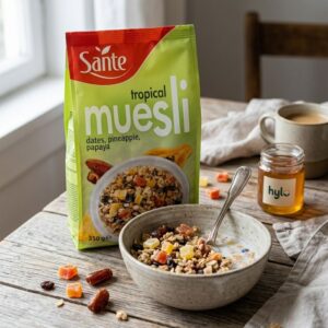 Sante Tropical Muesli Dates, Pineapple & Papaya, 350g