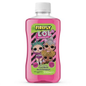 Firefly LOL Surprise! Anti-Cavity Mouthwash, Fruity Berry, 300mL Firefly LOL Surprise! Anti-Cavity Mouthwash, Fruity Berry, 300mL