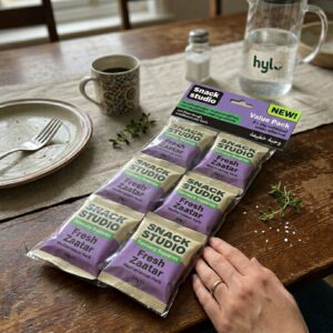 Snack Studio Savoury Squares Fresh Zaatar Mediterranean Herb, 8x24g